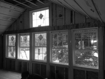 old black and white windows