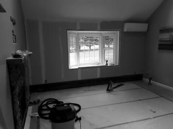 old black and white unfurnished house